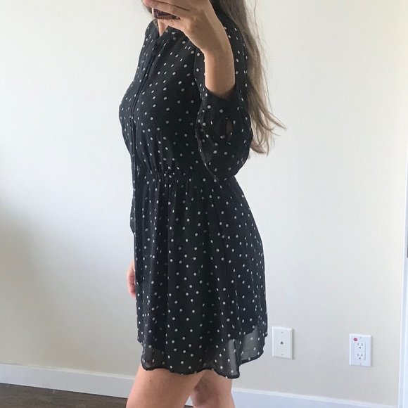 polka dot chiffon dress - Picture 2 of 3
